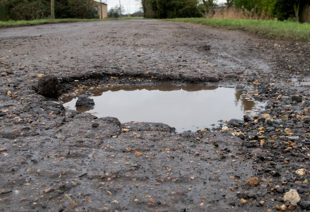 A pothole in England